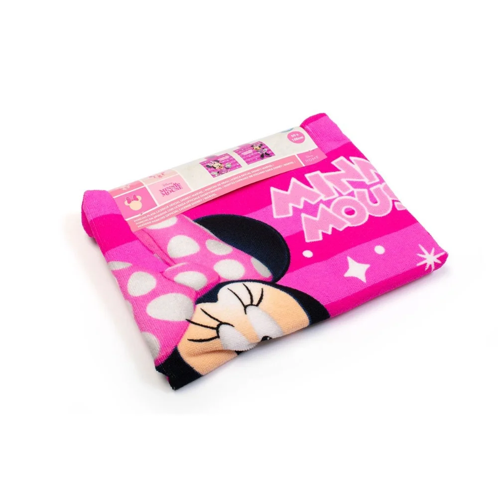 Dimcol Πόντσο Θαλάσσης Quick Dry Disney Home Minnie 50x100 Fuchsia-Pink - 4