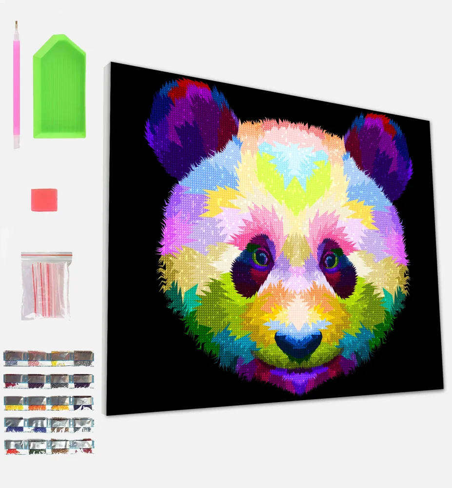 Splat Planet Σετ Diamond Painting Panda σε Καμβά με Τελάρο - 2