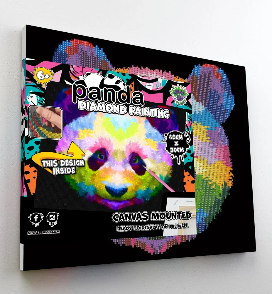 Splat Planet Σετ Diamond Painting Panda σε Καμβά με Τελάρο - 4