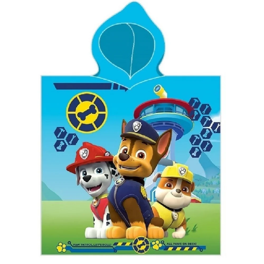 Dimcol Πόντσο Θαλάσσης Quick Dry Nickelodeon Paw Patrol 50x100 Sky Blue - 1