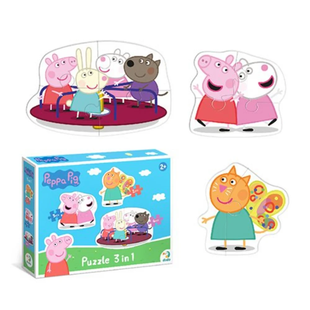 Dodo Παζλ 3 σε 1 Η Peppa το Γουρουνάκι και οι Φίλες της 2, 3, 4 τεμ. - 1