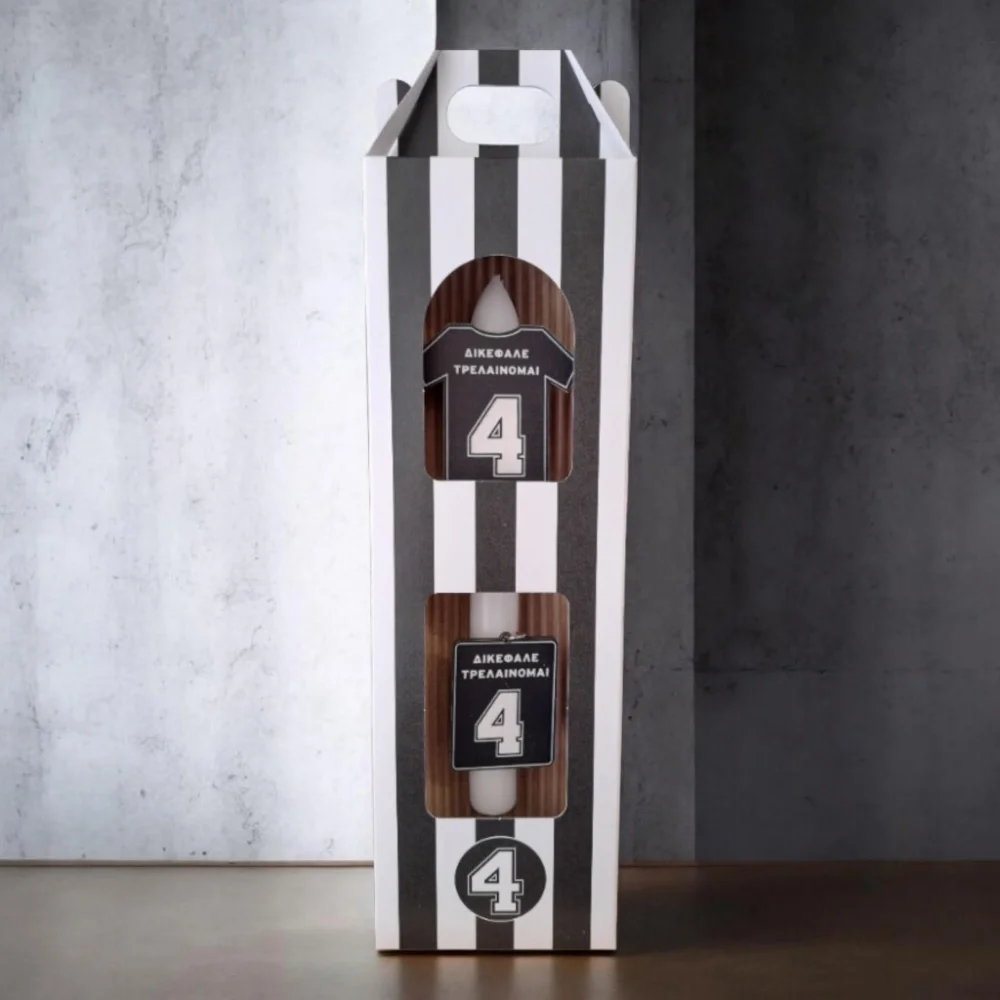 Λαμπάδα Στρογγυλή Ομάδα Δικεφαλε Τρελαίνομαι 4 - 1