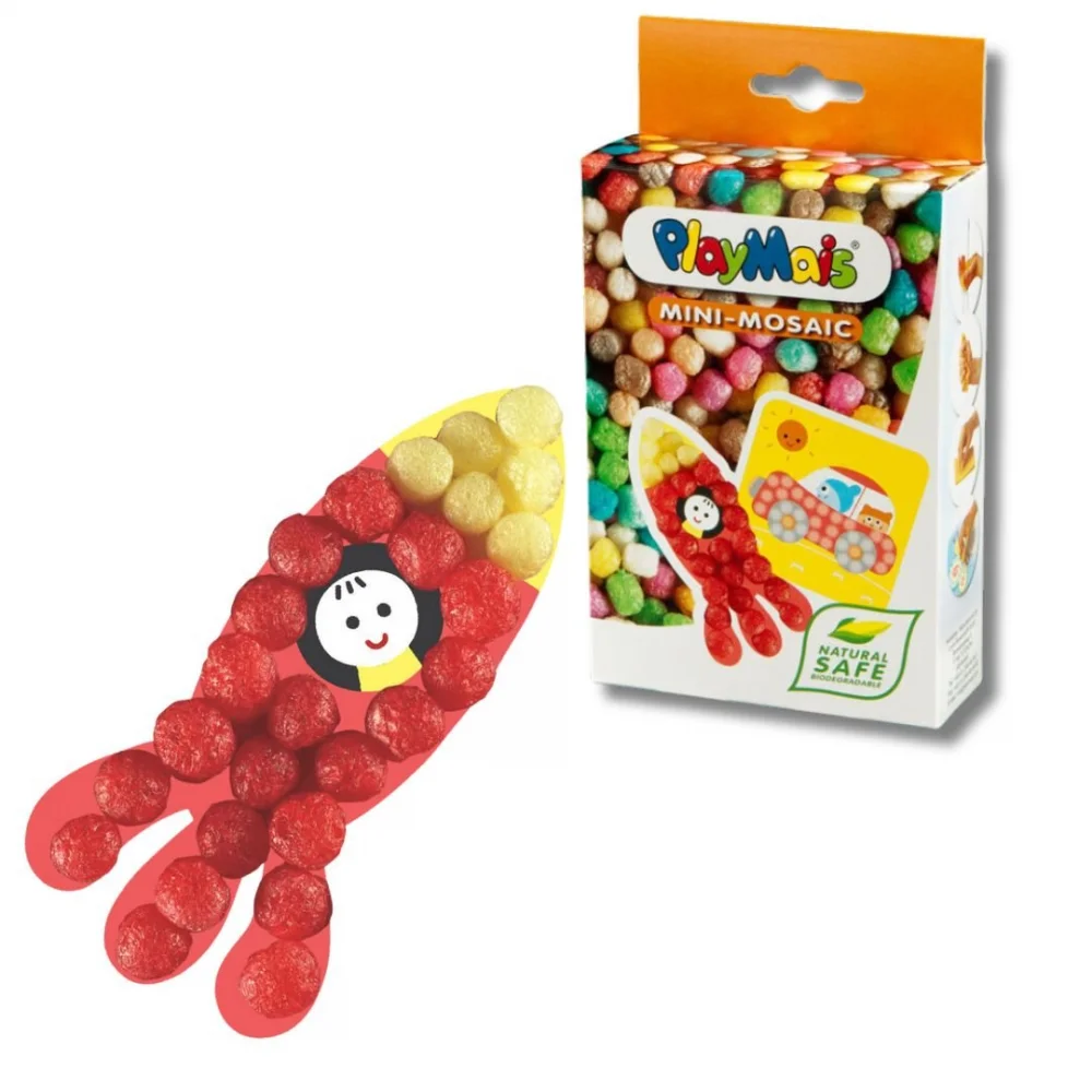 Playmais Mini Κατασκευή με Σφουγγαράκια από Άμυλο Καλαμποκιού 2 Κάρτες Πύραυλος - 2