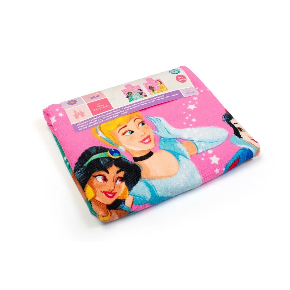 Dimcol Πόντσο Θαλάσσης Quick Dry Disney Home Princess 50x100 Baby Pink - 4