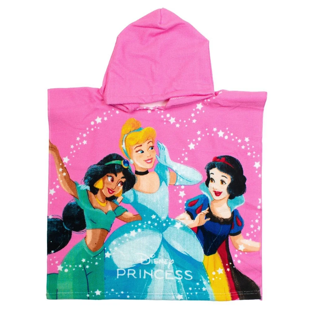 Dimcol Πόντσο Θαλάσσης Quick Dry Disney Home Princess 50x100 Baby Pink - 1