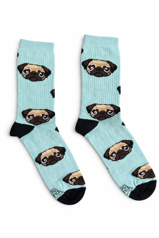 Dirty Socks Unisex Κάλτσες Pug Dog Mint - 2