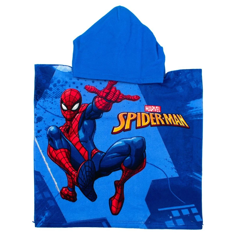 Dimcol Πόντσο Θαλάσσης Quick Dry Marvel Spider-Man 50x100 Sky Blue-Blue - 1