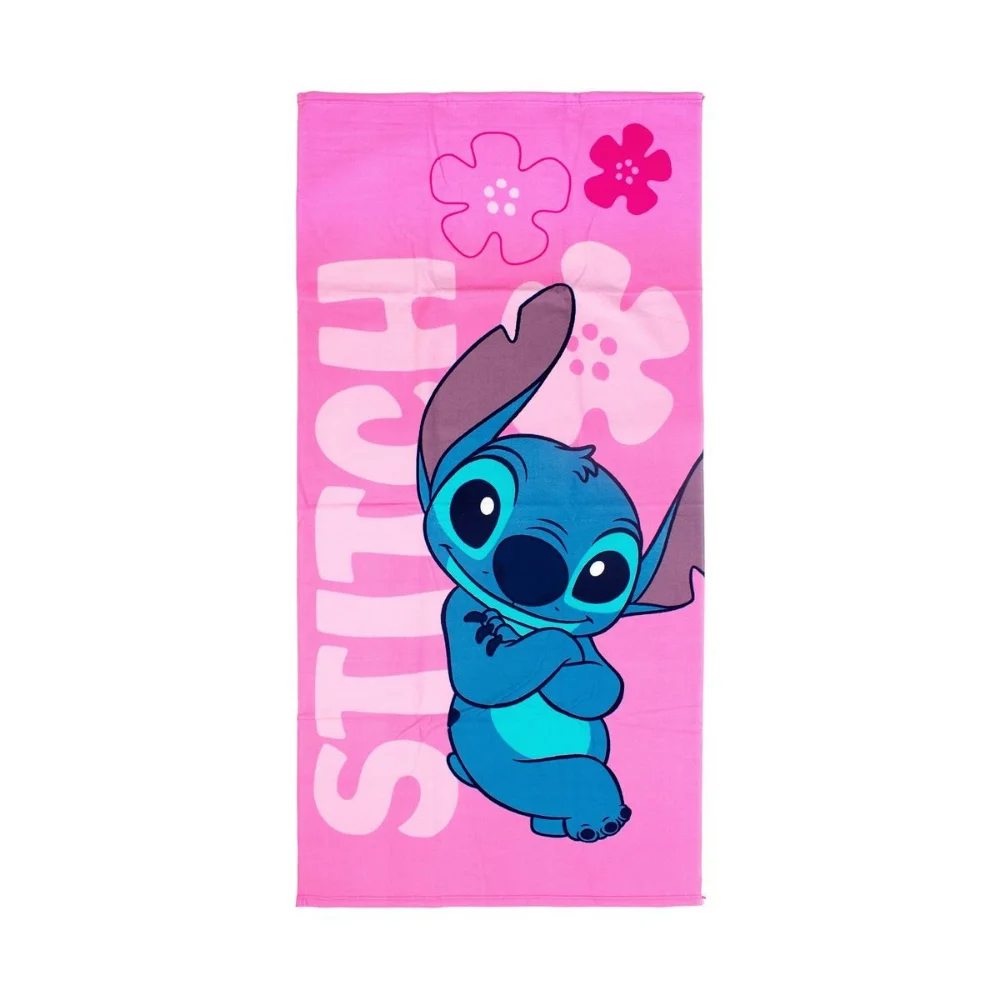Dimcol Πετσέτα Θαλάσσης Quick Dry Disney Home Lilo & Stitch 70x140 εκ. Pale Pink - 1