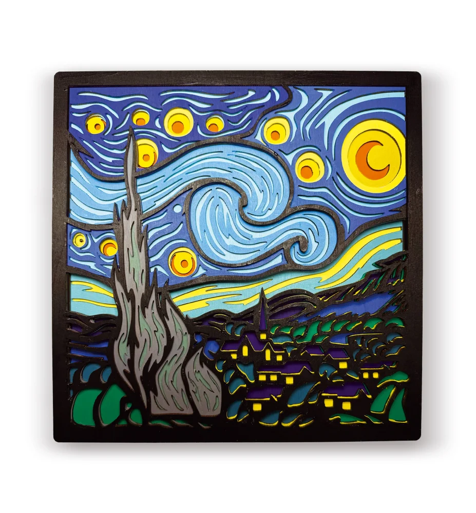 Splat Planet Ξύλινο Σετ Χειροτεχνίας Starry Night - 1