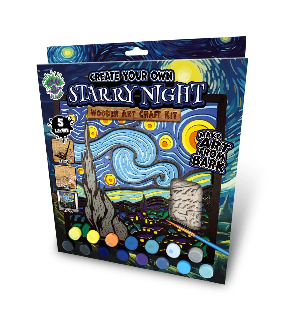 Splat Planet Ξύλινο Σετ Χειροτεχνίας Starry Night - 2