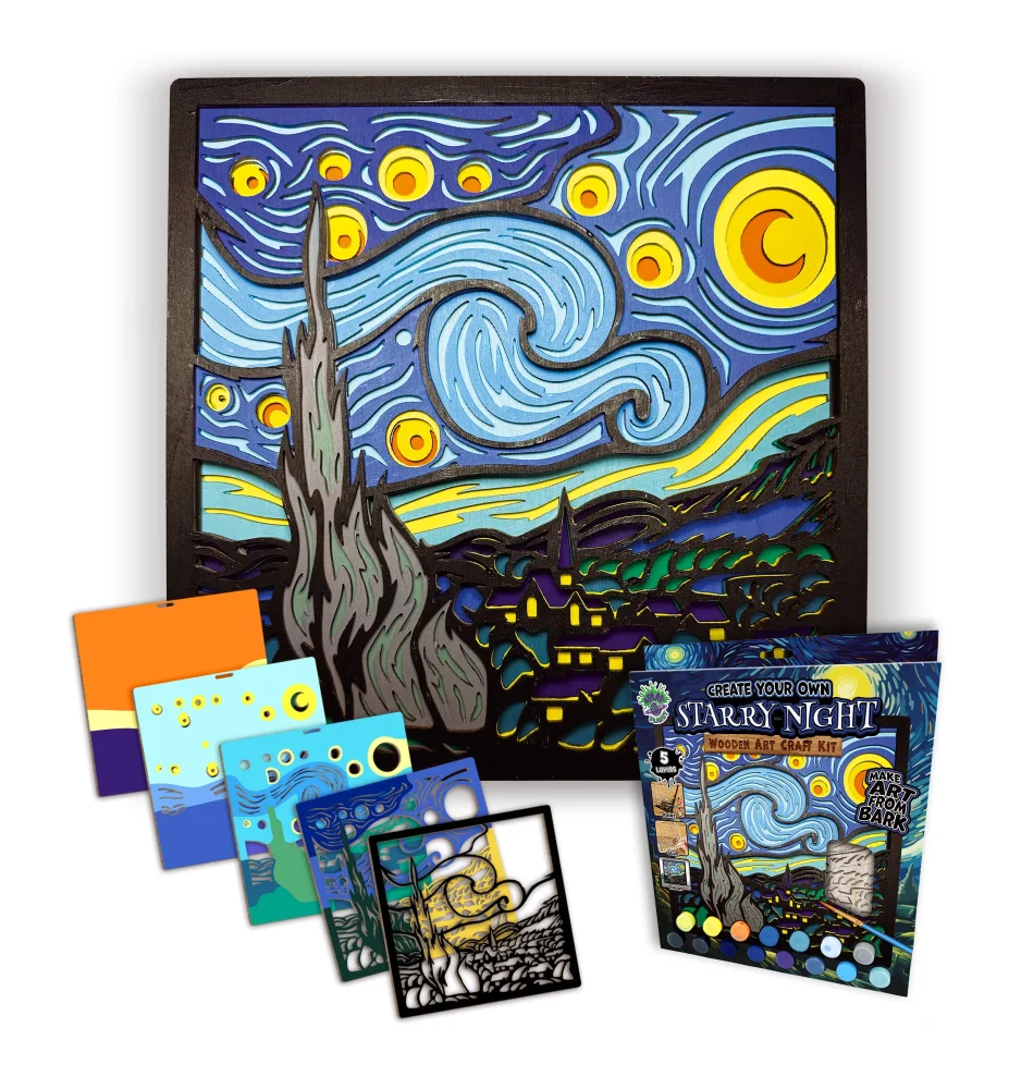 Splat Planet Ξύλινο Σετ Χειροτεχνίας Starry Night - 6
