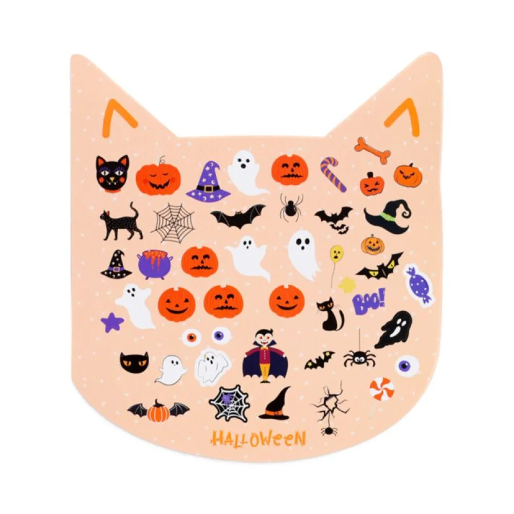 Puckator Βιβλιαράκι με Αυτοκόλλητα σε Σχήμα Γάτας Spooky Stickers 10 Σελίδες - 6