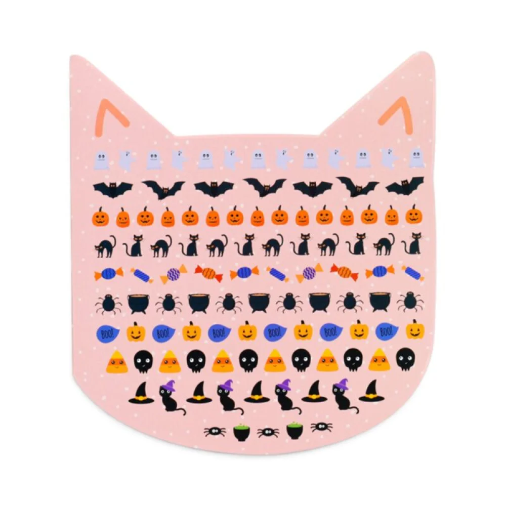 Puckator Βιβλιαράκι με Αυτοκόλλητα σε Σχήμα Γάτας Spooky Stickers 10 Σελίδες - 8