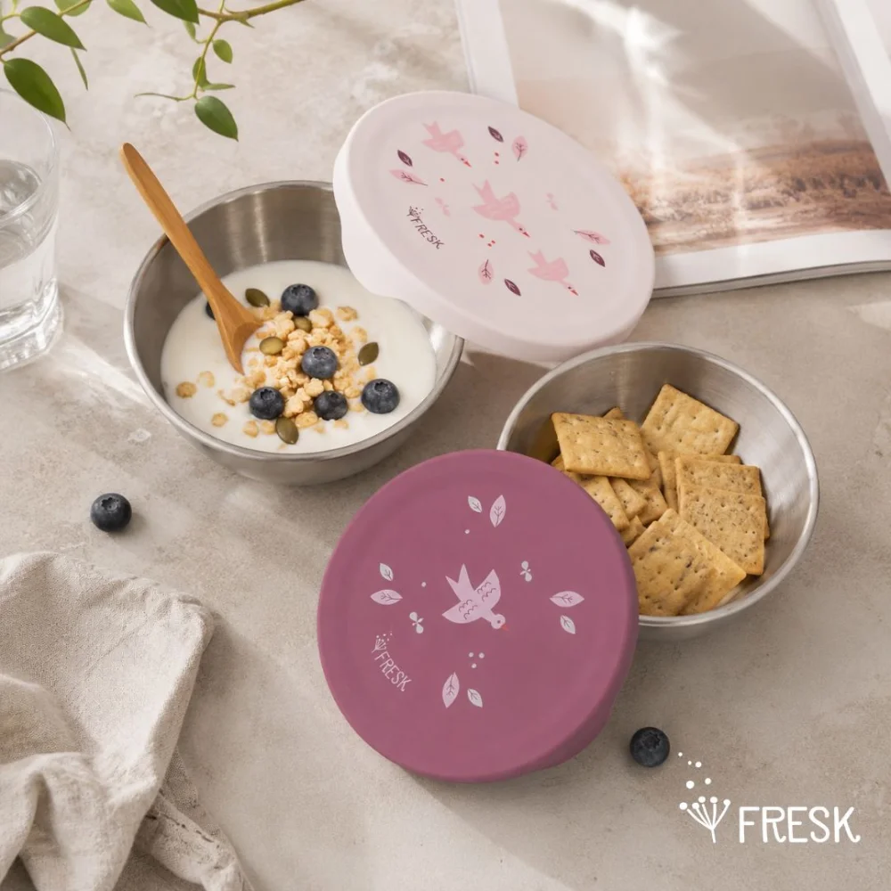 Fresk Σετ 2 Δοχεία Φαγητού με Καπάκι Σιλικόνης Swallow - 3