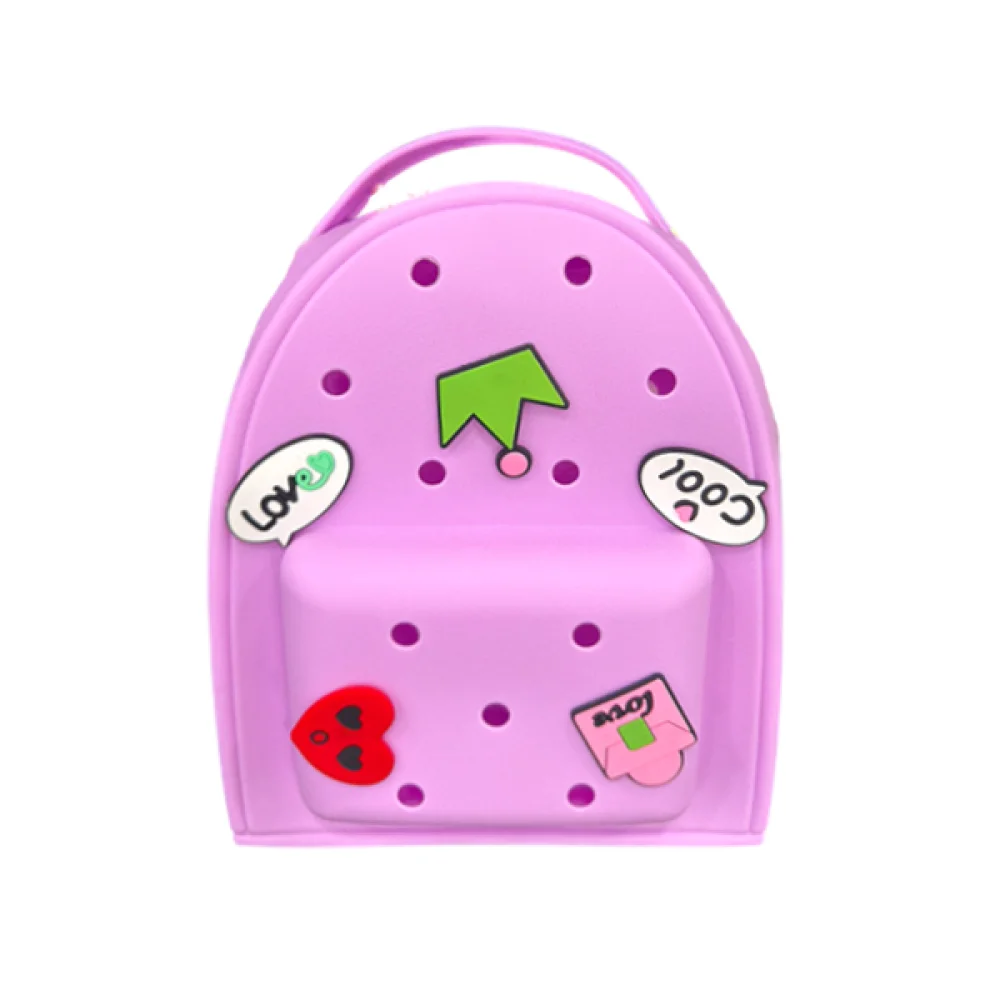 Τσάντα Backpack με 5 Pins Λιλά - 1