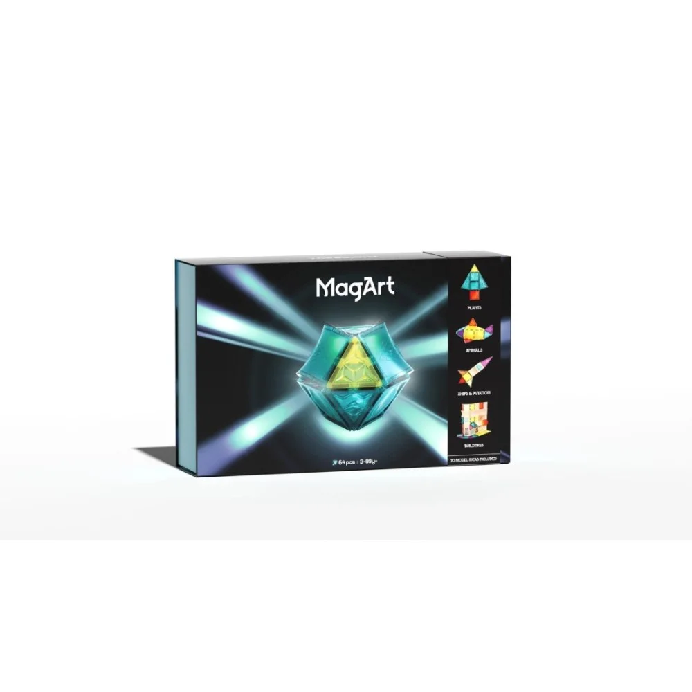 Top Bright MagArt Μαγνητικό Σετ Κατασκευών 64 τμχ. - 1
