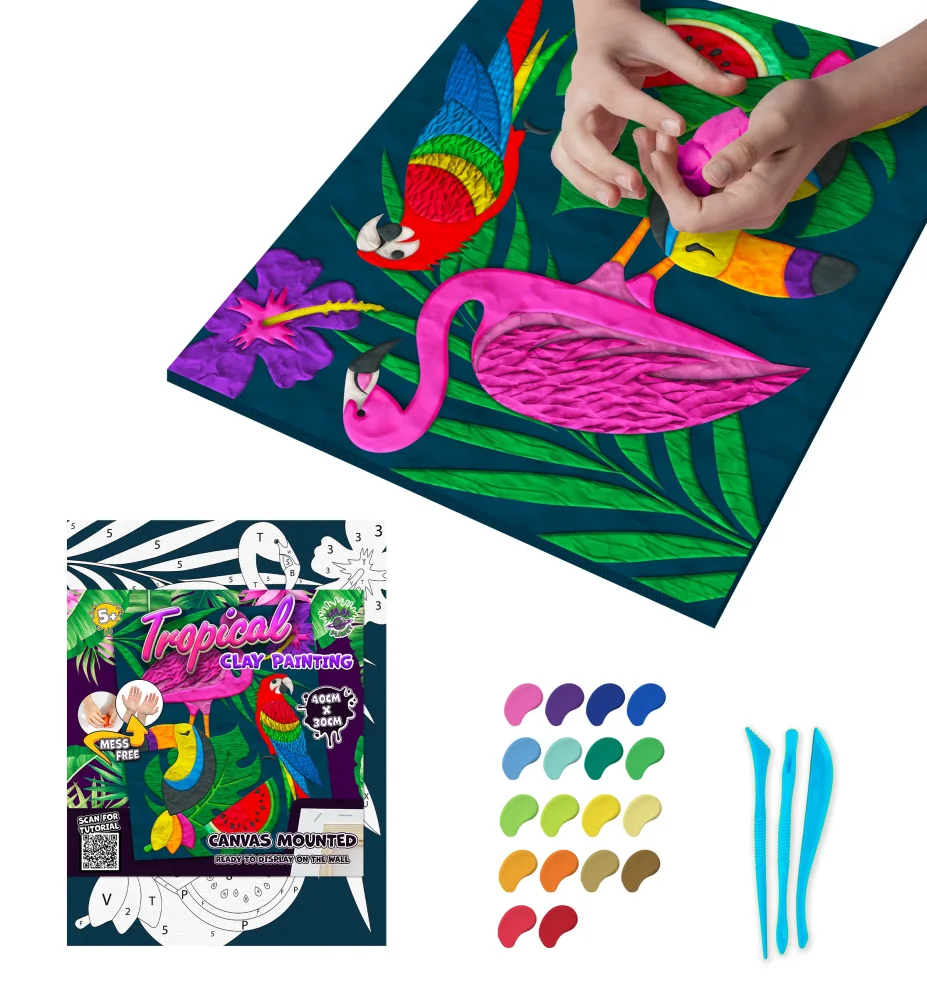 Splat Planet Mess Free Σετ Χειροτεχνίας με Πηλό Tropical - 3