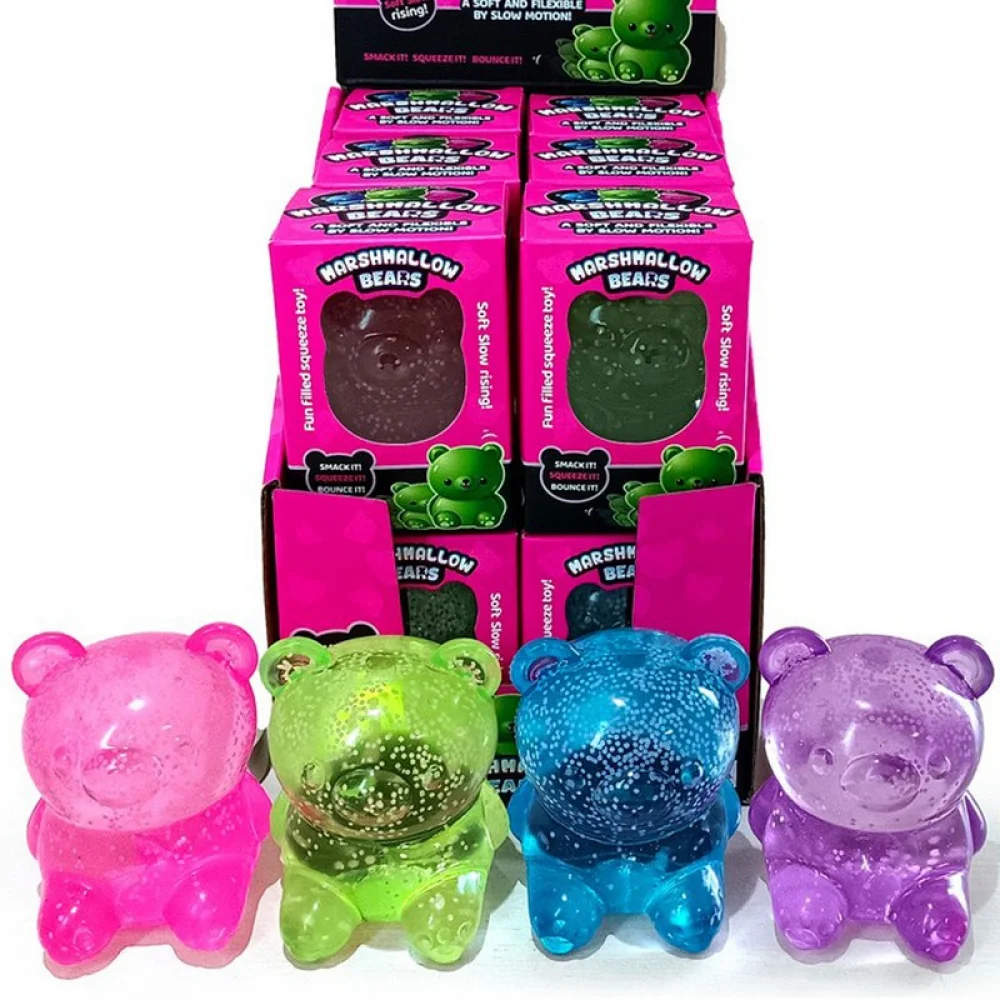 Puckator Παιχνιδάκι Squeezy Maltose Marshmallow Bear Glow in the Dark σε 4 Σχέδια - 1