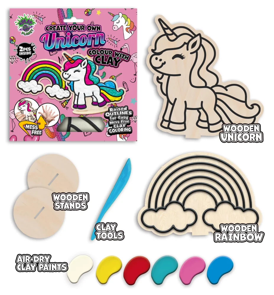 Splat Planet Mess Free Σετ Χειροτεχνίας με Πηλό Unicorn - 4