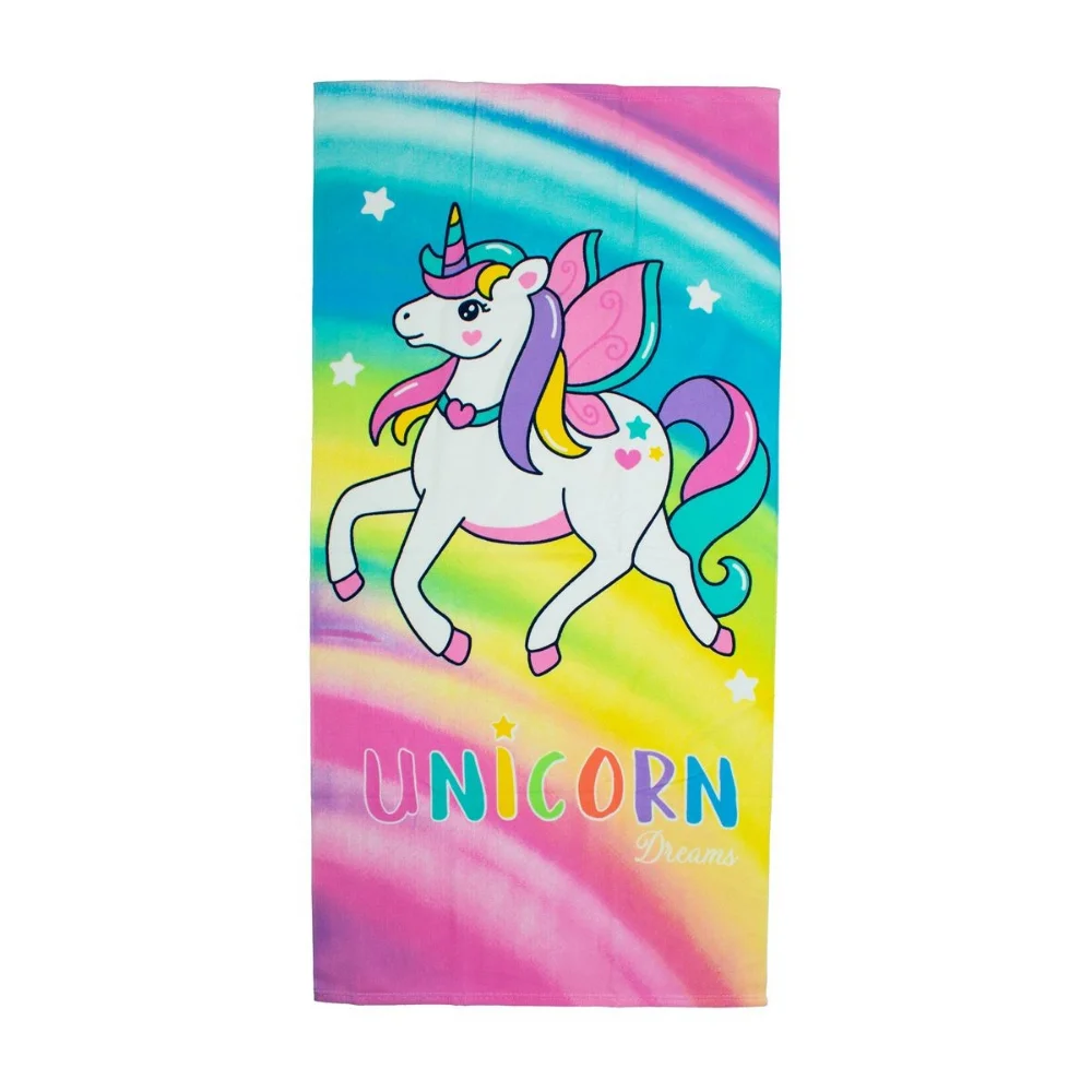 Dimcol Πετσέτα Θαλάσσης Quick Dry Unicorn 70x140 εκ. Multi - 1
