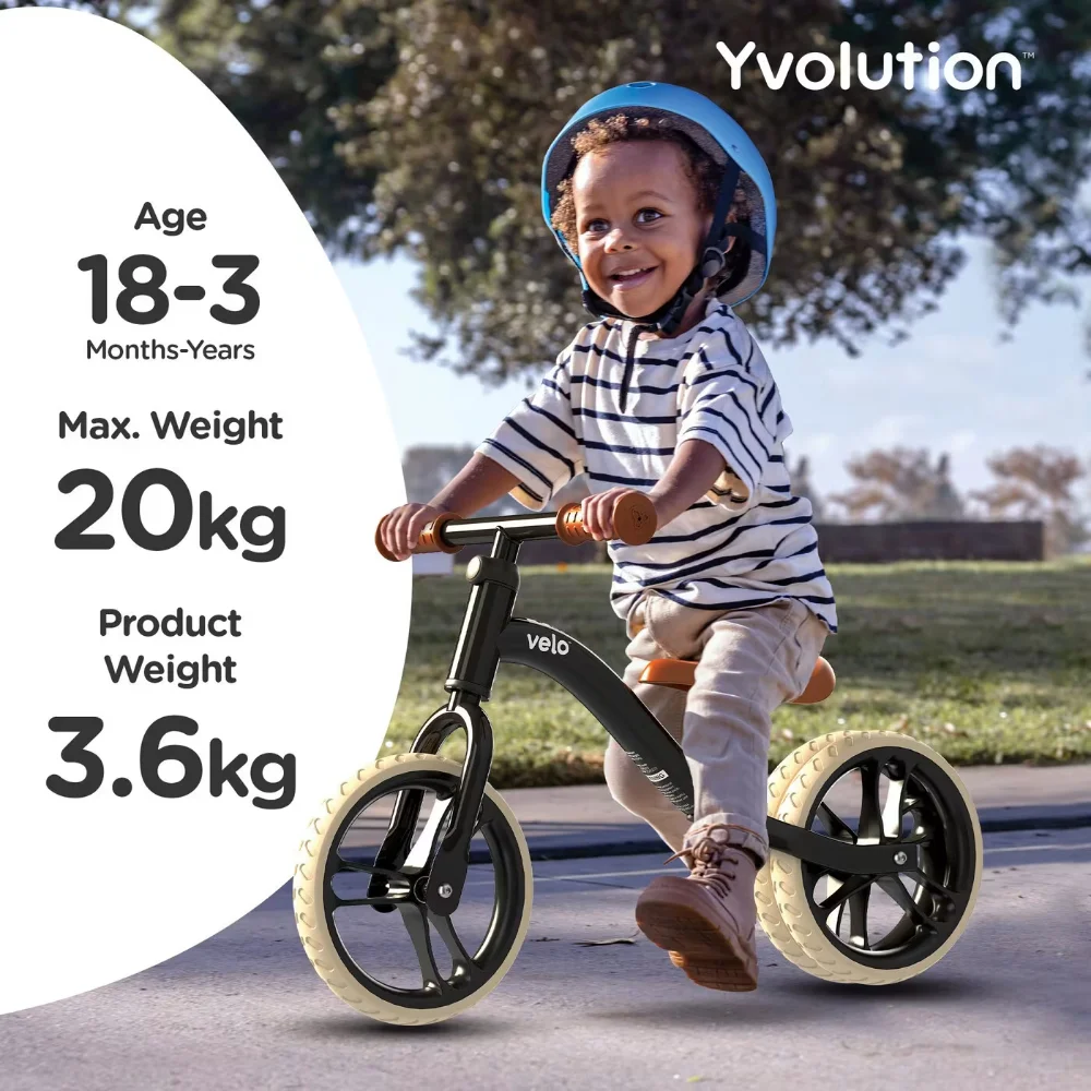 Y Volution Velo Junior 2021 Ποδήλατο Ισορροπίας Μαύρο - 6