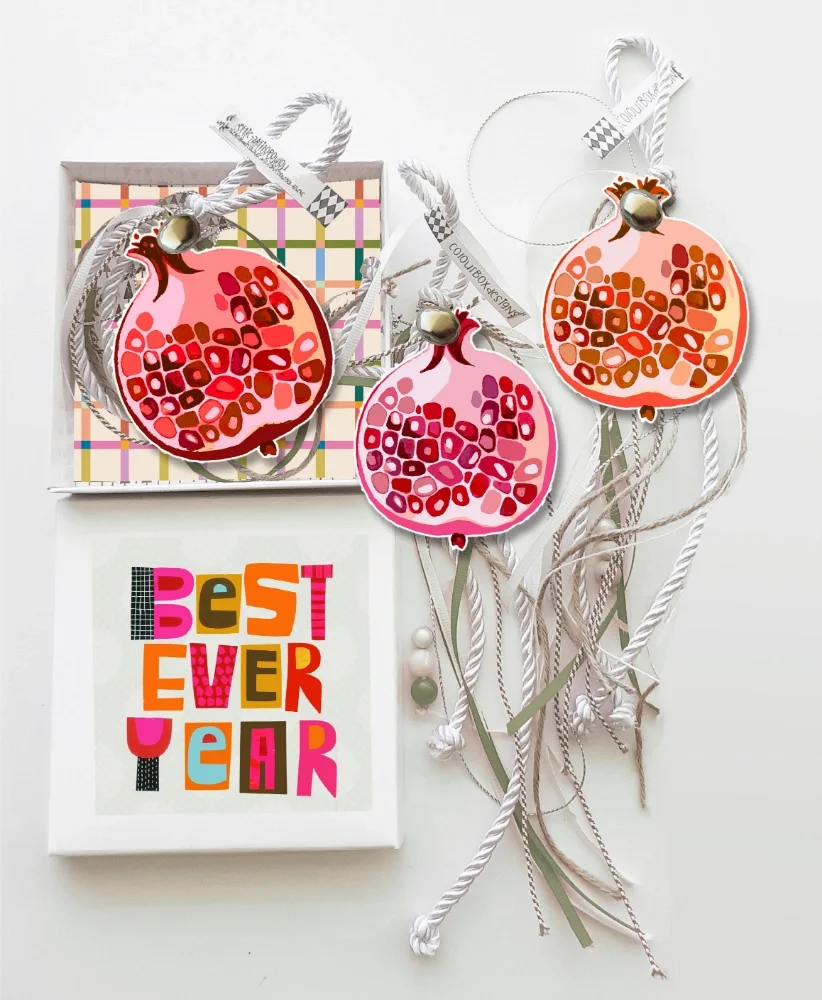 Γούρι Ρόδι Ξύλινο σε Κουτί - 1