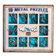 Eureka 10 Metal Puzzles Blue Set