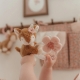 Little Dutch Υφασμάτινη Κουδουνίστρα Ελαφάκι με Κρίκο Fairy Garden - 5
