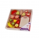Tooky Toy Ξύλινα Φρούτα με Ξύλο Κοπής και Δίσκο - 2