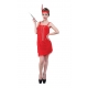 Αποκριάτικη Γυναικεία Στολή Τσάρλεστον Κόκκινη