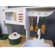 Ξύλινη Παιδική Κουζίνα με Κατσαρολικά Vintage Green - 13