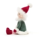 Jellycat Χριστουγεννιάτικη Λούτρινη Φιγούρα Μικρό Ξωτικό Leffy 22εκ. - 2