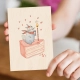 Cozywood Ξύλινη Κάρτα Cat and Cake - 3