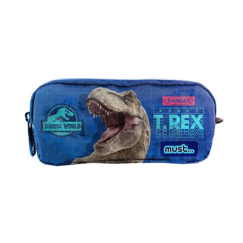 Must Κασετίνα με 2 φερμουάρ Jurassic World T-Rex - 1
