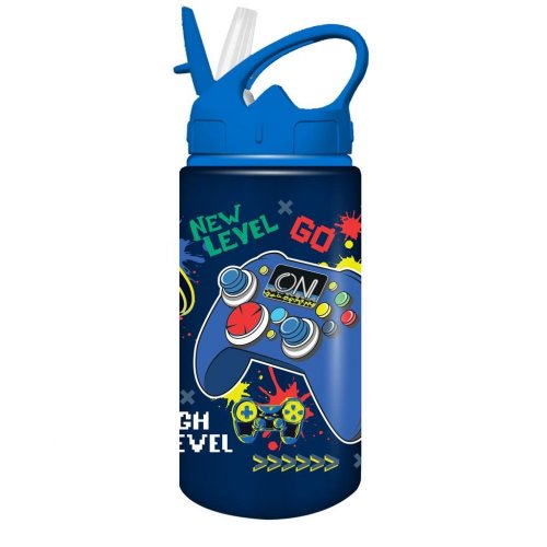 Must Παγούρι Αλουμινίου με Καλαμάκι Τηλεχειριστήριο Video Games 500 ml