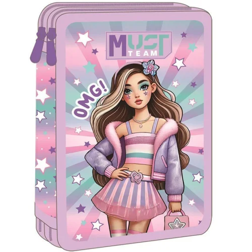 Must Team Κασετίνα Διπλή Γεμάτη Fashion Girl