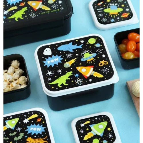 A Little Lovely Company Σετ 4 Δοχεία Φαγητού Galaxy