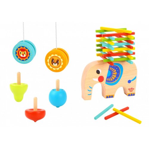 Tooky Toy Ξύλινος Ελέφαντας σετ παιχνιδιού