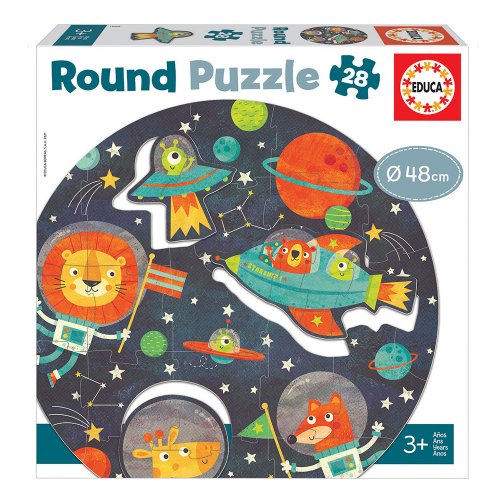Educa Round Puzzle Space 28 τεμ.