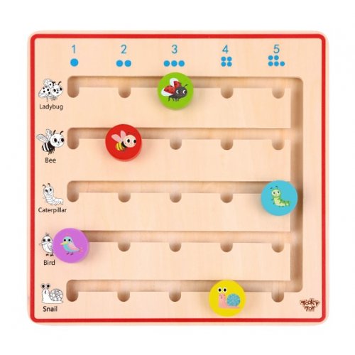 Tooky Toy Ξύλινο Παιχνίδι με Αριθμούς και ζώα - 1