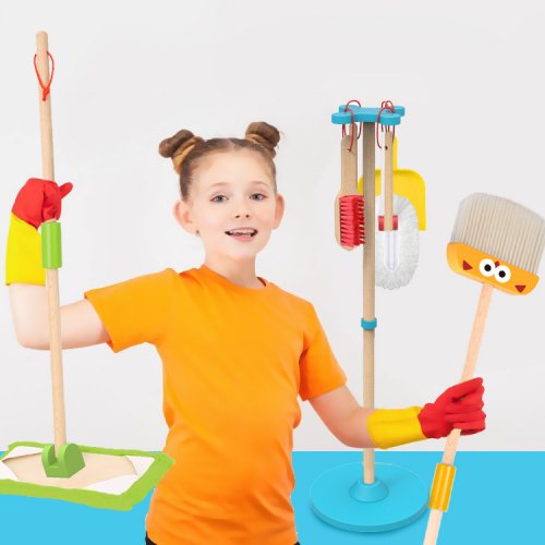 Tooky Toy Ξύλινο Παιδικό Σετ Καθαρισμού - 5