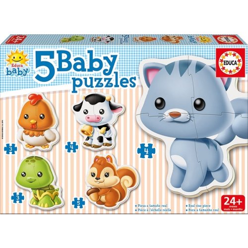 Educa Baby Puzzle Ζωάκια 3,4,5 τεμ. - 1