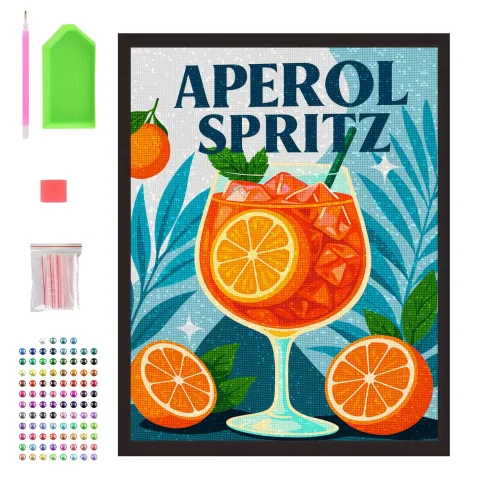 Splat Planet Σετ Diamond Painting Aperol Spritz σε Καμβά με Τελάρο