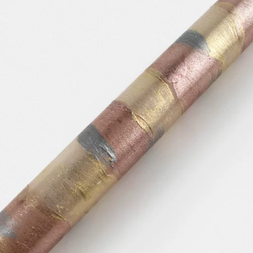 Λαμπάδα Στρογγυλή Δίχρωμη Ροζ - Χρυσό