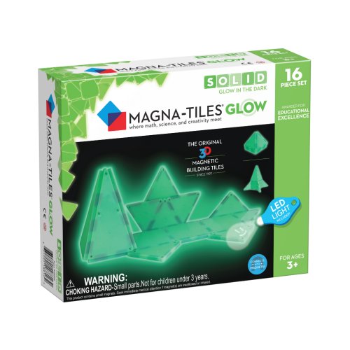 Magna-Tiles Μαγνητικό Παιχνίδι 16 Κομματιών Glow