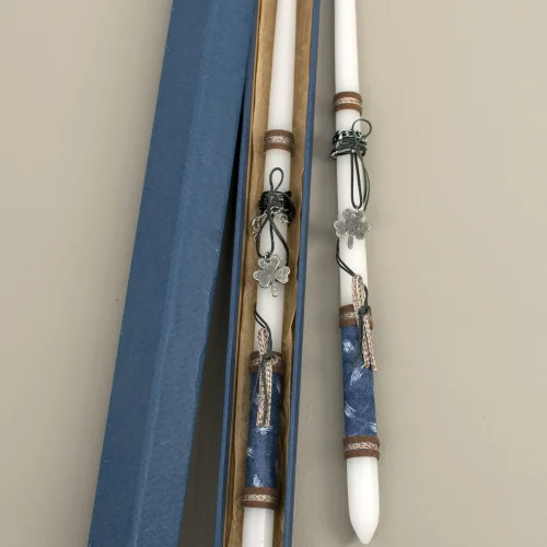 Λαμπάδα Στρογγυλή Μίνι Τριφύλλι