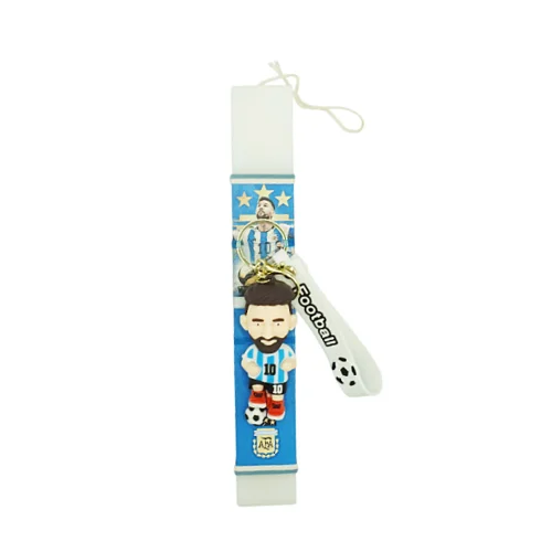 Λαμπάδα Πλακέ με Μπρελόκ Ποδοσφαιριστή