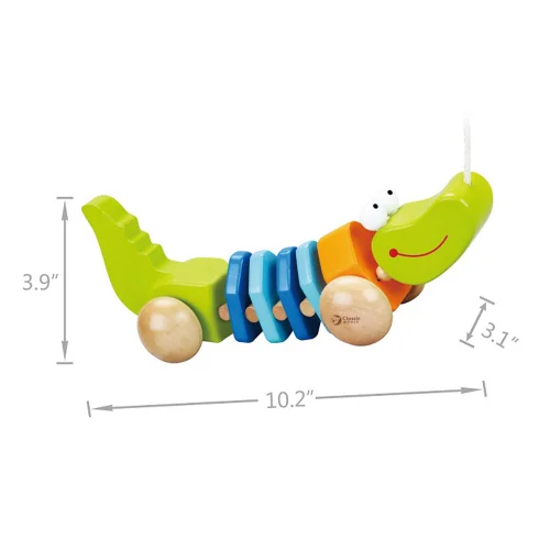 Classic World Ξύλινος Συρόμενος Κροκόδειλος