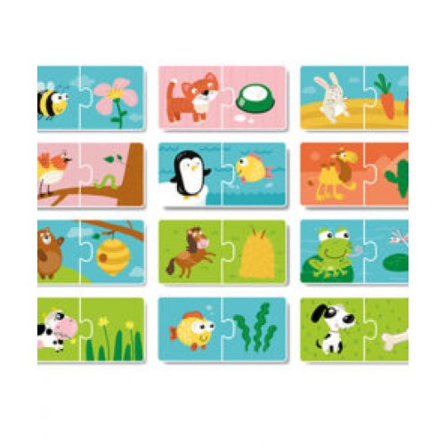 Dodo Παζλ Duo Τι τρώνε τα ζωάκια 24 τεμ.