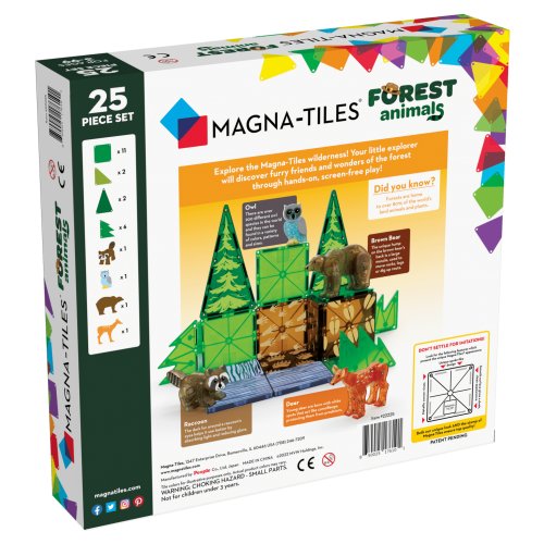 Magna-Tiles Μαγνητικό Παιχνίδι 25 Κομματιών Forest Animals - 2
